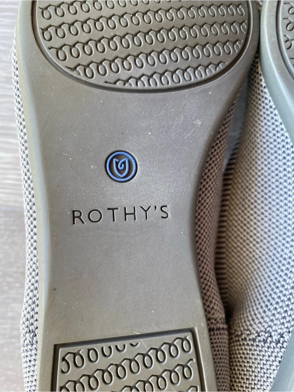 Rothy's The Pointed Toe Grey Knit Flats Women's Size 9